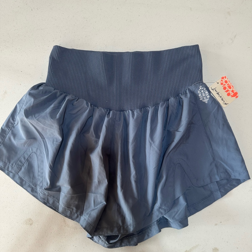 Gray Skirt with Ribbed Waistband